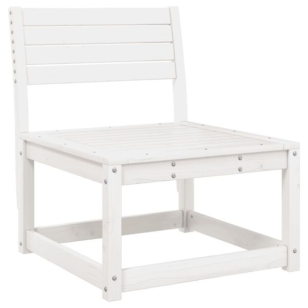 vidaXL Sofás de jardín con cojines 2 uds madera maciza de pino blanco