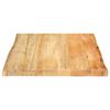 vidaXL Tablero de mesa borde natural madera maciza mango 40x40x3,8 cm