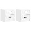 vidaXL Armario de Noche con caj&oacute;n 2 pcs Brillante 43 x 34,5 x 44,5 cm