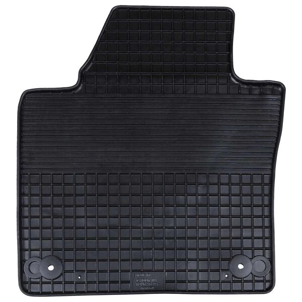 vidaXL Alfombrilla de Coche 4 pcs Negro Goma
