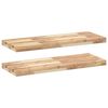 vidaXL Estantes flotantes 2 uds madera acacia sin tratar 100x30x4 cm