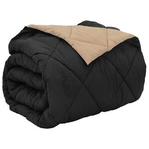 vidaXL Edred&oacute;n de Todo el A&ntilde;o Negro y Tono Arena 200 x 200 cm