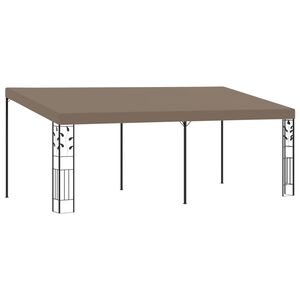 vidaXL Cenador con montaje en la pared gris taupe 6x3x2,5 m