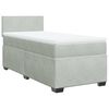vidaXL Cama box spring con colch&oacute;n terciopelo gris claro 80x200 cm