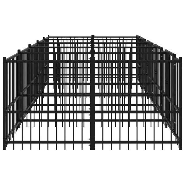 vidaXL Perrera de exterior de acero 9,38 m&sup2;