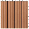 vidaXL Tile de Decking 11 pcs Marr&oacute;n 30 x 30 cm WPC