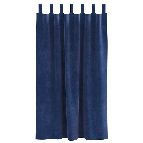 vidaXL Cortinas opacas 2 pcs Azul Oscuro 140 x 175 cm Terciopelo