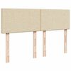 vidaXL Cama box spring con colch&oacute;n tela color crema 140x190 cm