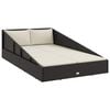 vidaXL Tumbona cama de jard&iacute;n rat&aacute;n sint&eacute;tico negro 110x200 cm