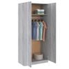 vidaXL Armario madera contrachapada gris Sonoma 90x52x200 cm