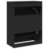 vidaXL Mueble zapatero con 2 cajones abatibles negro 80x42x108 cm