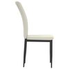 vidaXL Sillas de comedor 4 unidades terciopelo crema