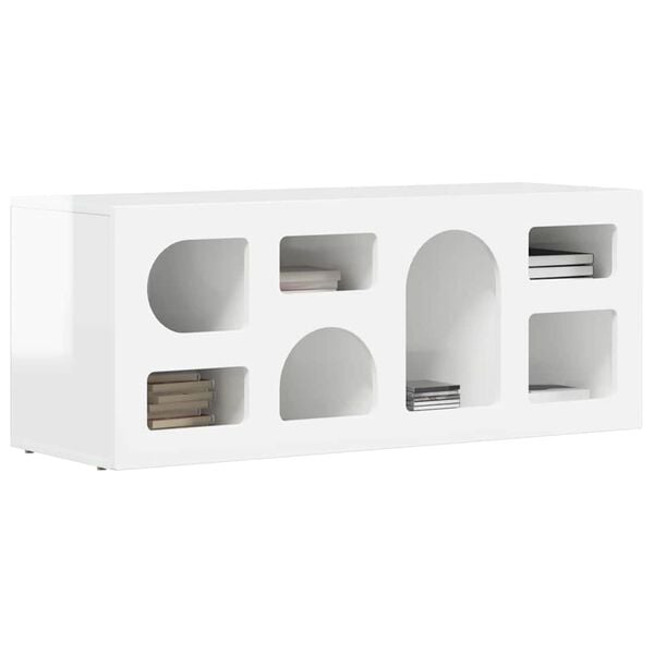 vidaXL Mueble de TV brillante 100 x 35 x 40 cm Madera de ingenier&iacute;a