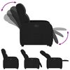 vidaXL Sill&oacute;n reclinable elevable tela negro