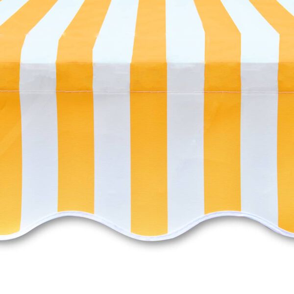 vidaXL Toldo de lona naranja y blanco 450x300 cm
