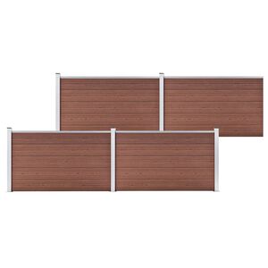 vidaXL Valla de jard&iacute;n de WPC marr&oacute;n 699x106 cm