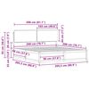 vidaXL Estructura de Cama con Cabecera Tapizada Taup&eacute; 200 x 200 cm