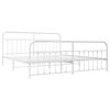 vidaXL Estructura cama sin colch&oacute;n con estribo metal blanco 200x200 cm