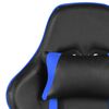 vidaXL Silla gaming giratoria con reposapi&eacute;s PVC azul
