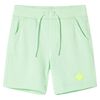 Pantalones cortos infantiles con cord&oacute;n verde chill&oacute;n 128