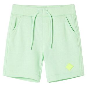 vidaXL Pantalones cortos infantiles con cord&oacute;n verde chill&oacute;n 128