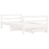 vidaXL Estructura cama infantil y cajones madera pino blanco 80x160 cm