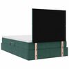 vidaXL Cama con almacenamiento y LED Verde oscuro 120 x 200 cm