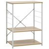 vidaXL Armario para microondas blanco y roble 60x39,6x79,5 cm