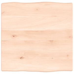 vidaXL Tablero de mesa madera maciza roble borde natural 40x40x2 cm