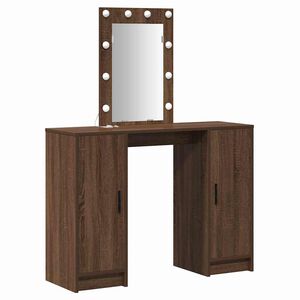 vidaXL Mesa Tocador Marr&oacute;n 102 x 33 x 135 cm Madera de ingenier&iacute;a