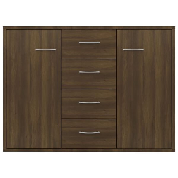 vidaXL Aparador madera contrachapada roble marrón 88x30x65 cm