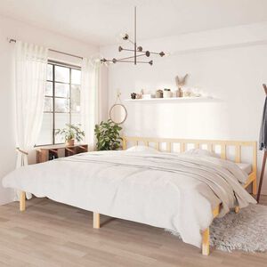 vidaXL Estructura de cama doble sin colch&oacute;n madera maciza