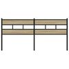 vidaXL Cabecero de hierro y madera de ingenier&iacute;a roble Sonoma 193 cm