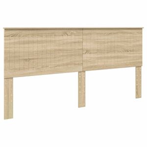 vidaXL Cabecero con cabecera Roble Sonoma 200 cm Madera contrachapada