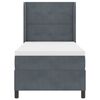 vidaXL Cama tipo Box Spring Gris oscuro 90 x 190 cm Terciopelo