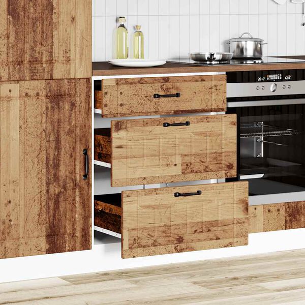 vidaXL Mueble bajo de cocina Lucca madera vieja