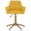 vidaXL Silla de comedor giratoria de terciopelo amarillo
