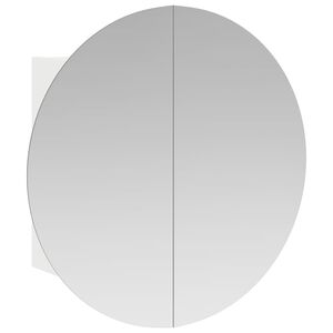 vidaXL Armario de ba&ntilde;o con espejo redondo y LED blanco 40x40x17,5 cm