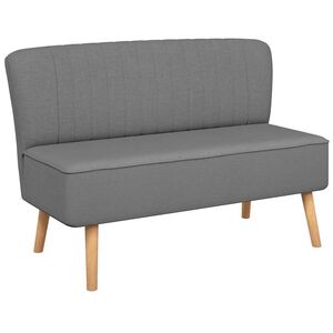 vidaXL Sof&aacute; de tela gris claro 117x55,5x77 cm