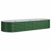 vidaXL Jardinera arriate acero galvanizado verde 224x80x36 cm