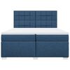 vidaXL Cama box spring con colch&oacute;n tela azul 200x200 cm