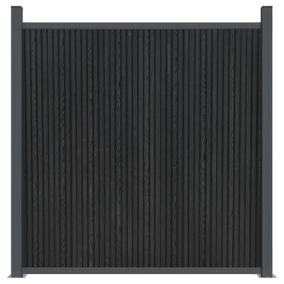 vidaXL Panel de valla WPC gris 180x186 cm