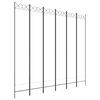 vidaXL Biombo divisor de 6 paneles de tela blanco 240x220 cm