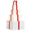 vidaXL Caja de Regalo Decoraci&oacute;n Navide&ntilde;a 250 LEDs blanco c&aacute;lido