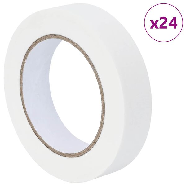 vidaXL Cintas de Enmascarar para Pintores 24 pcs 25mm x 50m Papel