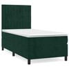 vidaXL Cama box spring con colch&oacute;n terciopelo verde oscuro 90x190 cm