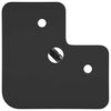 vidaXL Pata de Mueble 2 pcs Negro 54.1 x 54.1 x 100 mm Hierro