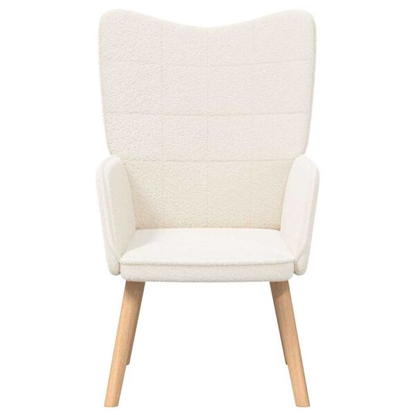vidaXL sillón Crema 62 x 67 x 95,5 cm Tela Sherpa