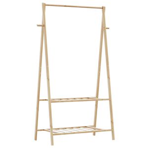 vidaXL Perchero con estantes bamb&uacute; 96x45,5x150,5 cm