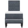 vidaXL Cama tipo Box Spring Gris oscuro 80 x 200 cm Terciopelo